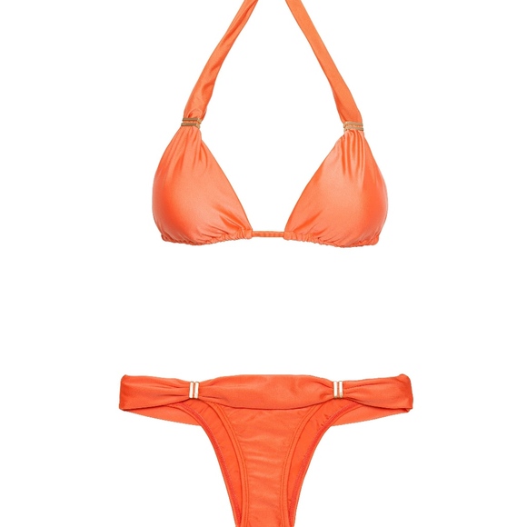 ViX Swimwear Bia Tube Bikini Top Peach Small Brand New NWT 24K Gold Details - Picture 8 of 10